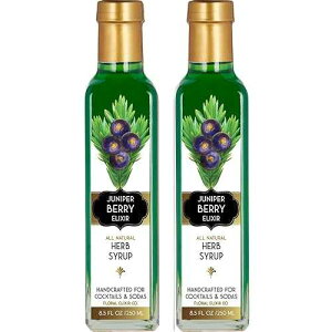 Floral Elixir Co. - All Natural Syrups for Cocktails & Sodas (2 x 8.5 oz) (Juniper Berry)
