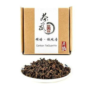 ChaWuWarmSun Cha Wu-[A] Carbon Tieguanyin Oolong Tea Loose Leaf,3.5oz/100g,Heavy Roasting TieKuanYin Black WuLong Tea,AnXi,FuJian,Chinese Wu Long Cha
