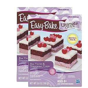 Easy Bake ���t�B�� ���b�h�x���x�b�g & �X�g���x���[ �P�[�L ���t�B�� - 2 �p�b�N - ���v 11.2 �I���X Easy Bake Refill Red Velvet & Strawberry Cakes Refill - 2 Pack - 11.2 oz Total