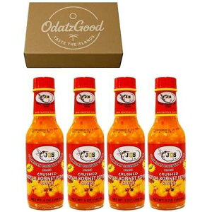 JCS Crushed Scotch Bonnet Pepper Sauce 5oz (142ml) 4-Pack ? Curated & Packaged by ODatzGood
