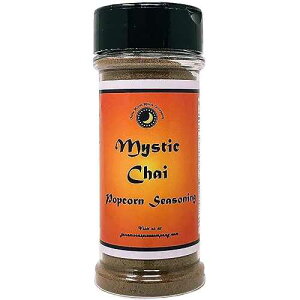 June Moon Spice Company Mystic Chai Popcorn Seasoning | Large Shaker | Calorie Free | Fat Free | Saturated Fat Free | Cholesterol Free | Sodium Free | Sugar Free | Premium | Crafted in Small Batches | Spic