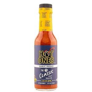 Hot Ones The Classic Garlic Fresno Edition Hot Sauce Made With Natural Ingredients & Bold Flavors From Fresno Chile Peppers & Extra Garlic, 5 fl oz Bottle (1-Pack)