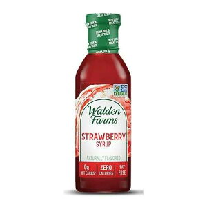 Walden Farms Strawberry Syrup Perfect for Desserts, Smoothies, Breakfast Zero Calorie, Sugar-Free, Low Carb, Keto-Friendly, Gluten-Free, Vegan, 12 oz Bottle