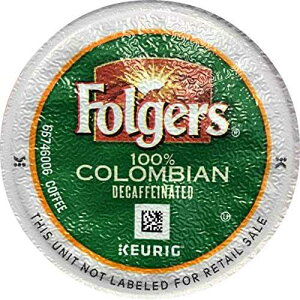 Folgers 100 �p�[�Z���g �R�����r�A �J�t�F�C�����X �R�[�q�[ �V���O���T�[�u �|�b�h �L���[���O K �J�b�v �u�����[�p 96 �� Folgers 100 Percent Colombian Decaffeinated Coffee Single Serve Pods for Keurig K-Cup Brewers,