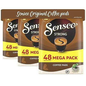 Senseo Strong Dark Roast Coffee Pods ? 144 Count (3 Packs) ? Bold & Intense Flavor with Rich Crema ? Single-Serve Coffee Pads Compatible with Senseo & PeleCom Machines