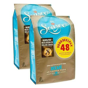 Senseo Decaf Medium Roast Coffee Pods 96 Count (2 Packs) Smooth & Balanced Flavor with Rich Crema Single-Serve Compostable Coffee Pads Compatible with Senseo & PeleCom Machines