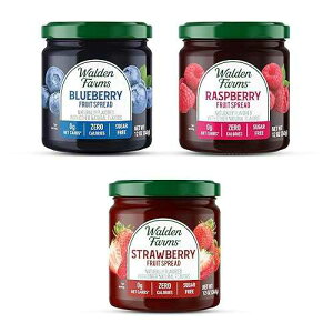 �m�� Walden Farms Fruit Spread Variety Pack Blueberry, Raspberry & Strawberry Fruit Flavors ? Zero Calorie, Low Carb, Keto-Friendly, Vegan, Sugar-Free ? 3-Pack, 12 oz Bottles