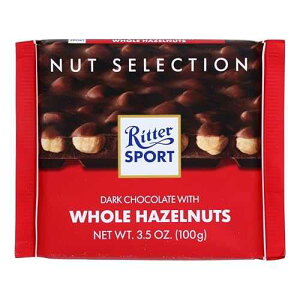 �`���R�o�[ Drk Whl Hzlnut (10 ����) Ritter Sport Choc Bar Drk Whl Hzlnut (Pack of 10)