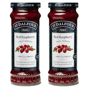 St. Dalfour Red Raspberry Fruit Spread - 10oz - 100% from Fruit, No Artificial Ingredients, Non-GMO, No Cane Sugars, All Natural - Pack of 2