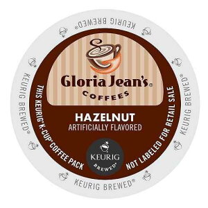 Gloria Jean's �w�[�[���i�b�c �L���[���O �V���O���T�[�u K �J�b�v �|�b�h�A�~�f�B�A�� ���[�X�g �R�[�q�[�A12 �� Gloria Jean's Hazelnut Keurig Single-Serve K-Cup Pods, Medium Roast Coffee, 12 Count
