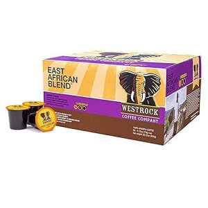 Westrock Coffee Company�A�C�[�X�g�A�t���J�u�����h�A�V���O���T�[�u�R�[�q�[�J�b�v�A�~�f�B�A���_�[�N���[�X�g (80) Westrock Coffee Company, East African Blend, Single Serve Coffee Cup, Medium-Dark Roast (80)