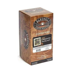 Baronet Coffee Pods [Cinnamon Hazelnut-54 Pods] Flavored Single Cup Use, Like Senseo [3 Boxes of 18 Single Serve 10 Gram] Regular Strength, Medium Roast [Cinn Hazel]