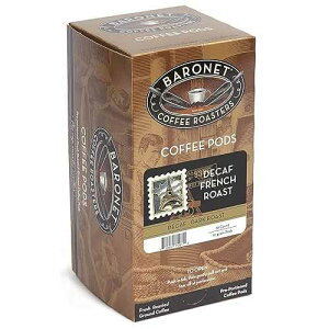 Baronet Coffee Pods [DECAF French Roast-54 Pods] Single Cup Use, Like Senseo [3 Boxes of 18 Single Serve 10 Gram] Regular Strength [Dark Decaf French Roast]