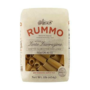 Rummo Rigatoni Pasta N.50 - Rigatoni Pasta Noodles, Italian Tube Pasta, Bronze Cut Pasta, Dry Pasta, Durum Wheat Pasta - 16 Ounce (Pack of 1)