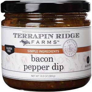 Terrapin Ridge Farms Gourmet Bacon Pepper Dip Spicy & Savory Party Spread, Gluten & Dairy Free 13.5 oz Jar