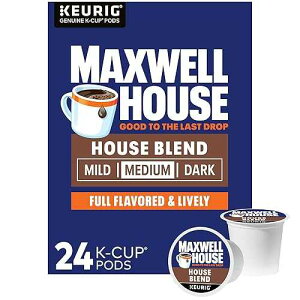 Maxwell House �n�E�X �u�����h �~�f�B�A�� ���[�X�g K �J�b�v �R�[�q�[ �|�b�h (24 ct �{�b�N�X) Maxwell House House Blend Medium Roast K-Cup Coffee Pods (24 ct Box)