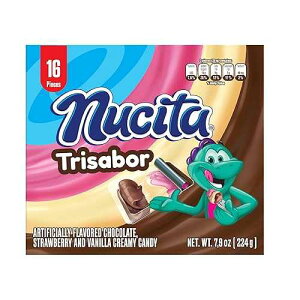 NUTRESA NUCITA Trisabor, Creamy Chocolate, Vanilla & Strawberry Candy, 7.9 Oz (Pack of 1)