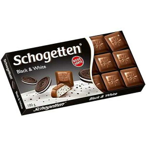 �V���[�Q�b�e�� �u���b�N & �z���C�g �`���R���[�g �o�[ �L�����f�B �I���W�i�� �W���[�}�� �`���R���[�g 100g/3.52oz Schogetten Black & White Chocolate Bar Candy Original German Chocolate 100g/3.52oz