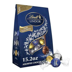 Lindt LINDOR �_�[�N�`���R���[�g�L�����f�B�g�����t�l�ߍ��킹�A���炩�łƂ낯��g�����t�Z���^�[�t���`���R���[�g�l�ߍ��킹�A15.2�I���X �o�b�O Lindt LINDOR Assorted Dark Chocolate Candy Truffles, Asso