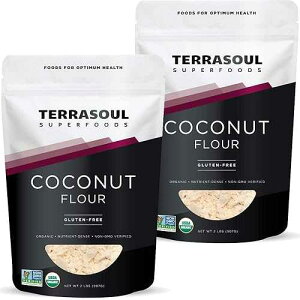 Terrasoul Superfoods �I�[�K�j�b�N �R�R�i�b�c���A4 �|���h - �O���e���t���[ ������ �㎿�Ȏ��� �v���~�A���i�� Terrasoul Superfoods Organic Coconut Flour, 4 Lbs - Gluten-Free Unrefined Fine Texture Premium Quality