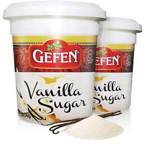 Gefen �o�j���V���K�[�A12�I���X�A(2�p�b�N)�A�Ė����\�ȗe��A�v�ʃX�v�[���t�� Gefen Vanilla Sugar, 12oz, (2 Pack), Resealable Container, Measuring Scoop Included