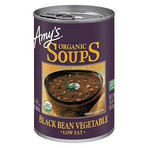 Amy's Amy s Soup, Vegan Black Bean Vegetable Soup, Low Fat, Gluten Free, Made With Organic Vegetables, Canned Soup, 14.5 Oz