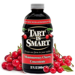 Tart is Smart Montmorency Tart Cherry Juice Concentrate, Cherry Juice Bottle Beverage, Rich in , Ideal for Muscle and Sleep Support, No-Added Sugar - 32 Ounce Bottle (Pack of 1)