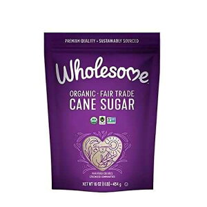 Wholesome Sweeteners 16-Ounce Organic Cane Sugar, Fair Trade, Non GMO, Gluten Free, Pure & Vegan, for Baking and Sweetening, 1 Pack