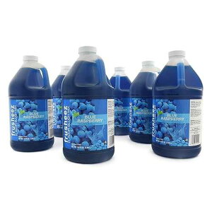 Snappy Frusheez Blue Raspberry Slush and Slushie Mix, 1/2 Gallon, Pack of 6