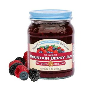 Nature's Hollow Mountain Berry Jam: Sugar Free Jam and Preserves, Low Cal, Non GMO, Keto Jam, Vegan, Gluten Free, and Diabetic Friendly - Sugar Free Jelly - 10oz