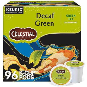 Celestial Seasonings �f�J�t�F�Β��A�V���O���T�[�u �L���[���O K �J�b�v �|�b�h�A96 �� Celestial Seasonings Decaf Green Tea, Single-Serve Keurig K-Cup Pods, 96 Count
