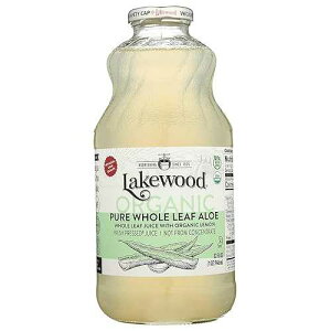 Lakewood �I�[�K�j�b�N �s���A �S�t�A���G�A32 �I���X (6 �p�b�N) Lakewood Organic Pure Whole Leaf Aloe, 32 Ounce (Pack of 6)