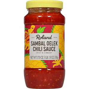 Roland Foods Sambal Oelek Sauce, Specialty Imported Food, 17.9-Ounce Bottle, Pack of 12
