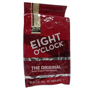 Eight O' Clock Coffee�A�I���W�i���S�����A12 �I���X�o�b�O (2 �p�b�N) Eight O'clock Coffee, Original Whole Bean, 12-ounce Bag (Pack of 2)