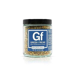 Spiceology Greek Freak Mediterranean Seasoning Greek Herbs & Spices for Chicken, Potatoes, Salad, Gyros, Pasta & Pizza Fresh-Ground, Chef-Crafted Mediterranean Blend 4 oz