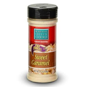 Sweet Caramel Flavored Popcorn Seasoning - Wabash Valley Farms Caramel Popcorn Flavoring, The Ultimate Movie Night Popcorn Topping, Corn Popcorn Seasonings (3.7 oz)