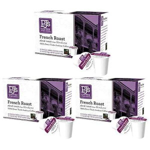 PJ's Coffee of New Orleans PJ's Coffee French Roast Single Serve Cups - Bold & Rich Flavor - 12 Count (Pack of 3)