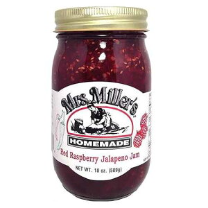 �m�� HUGE 18 Oz. Mrs. Miller's AMISH MADE Red Raspberry Jalapeno Jam
