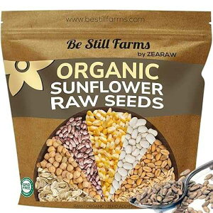 Organic Raw Sunflower Seeds Shelled (4.8lb) Be Still Farms - Unsalted Sun Flower Kernels Bulk Not Roasted Nut Free - Ideal for Salad, Butter, Healthy Snacks - USDA Certified - Vegan - Non-GMO