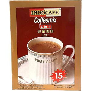 Indocafe Coffeemix 3 in 1 �t�@�[�X�g�N���X�A1 �������� 15 �T�V�F Indocafe Coffeemix 3 in 1 First Class, 15 Sachets Per Box
