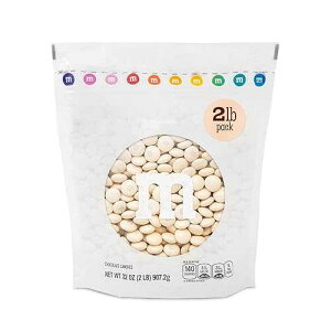 M&M�fS WORLD Cream Milk Chocolate Candy - 2lbs of Chocolate Candy Bulk in a Resealable Pack, For Weddings, Graduations, Birthday Party Favors, Desserts & More