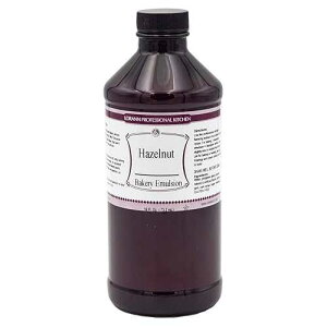 LorAnn Oils Hazelnut Bakery Emulsion: True Essence, Ideal for Boosting Fruit Tones in Cakes, Cookies & Desserts, Gluten-Free, Keto-Friendly, Extract Substitute Essential for Your Kitchen, 16 Oz