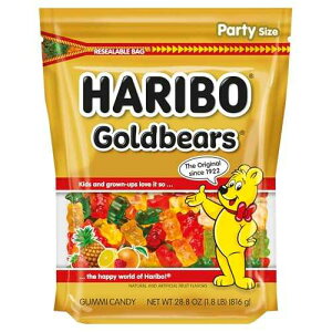 HARIBO Goldbears, Gummi Candy, 28.8 oz Resealable Bag, Assorted Flavors