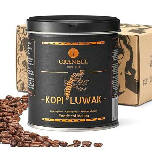 GRANELL CAFES-1940 Kopi Luwak Coffee Beans, Premium Civet Coffee Luwak Whole Bean, Black Ivory Rich Bold Aroma, From Indonesia, Ultra Smooth Finish, Cafes Granell 100g