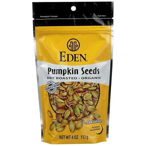 Eden Foods, �I�[�K�j�b�N�A�p���v�L���V�[�h�A�h���C���[�X�g�A4�I���X (113 g) Eden Foods, Organic, Pumpkin Seeds, Dry Roasted, 4 oz (113 g)