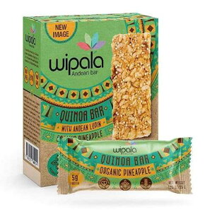 Everglobe Wipala Protein Bars - Pineapple : Made with Quinoa and Andean Lupin, Vegan, Nut Free, Gluten Free, Non-GMO, 12 Pack