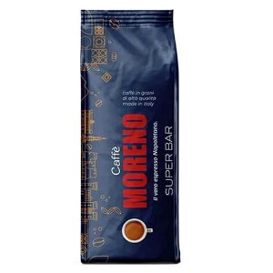 Super Bar roast, CAFFE MORENO USA, Premium Roast Espresso coffee whole beans, 2.2 pounds - 1 Kg. Made in Italy Il Vero Espresso Napoletano.
