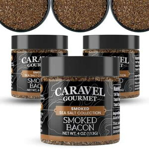 Caravel Gourmet Smoked Bacon Sea Salt 3-Pack Gift Set