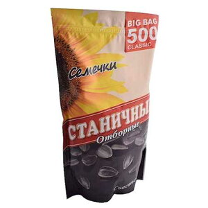Stanichnye ���[�X�g�����Ђ��q�}�����̎�A17.7 �I���X / 500g�A���V�A����A�� Stanichnye Roasted & Salted Sunflower Seeds, 17.7 Oz / 500g., Imported from Russia