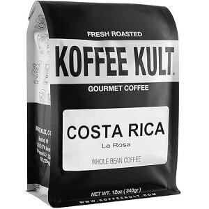 Koffee Kult Costa Rican Naranjo La Rosa - Medium Roast Coffee Beans 100% Arabica Specialty Coffee (12 Ounce)